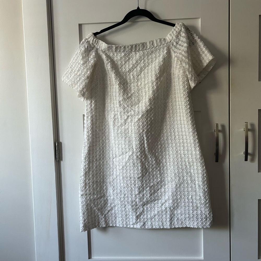 Club Monaco Off-White Textured Mini Dress